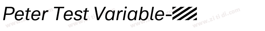 Peter Test Variable字体转换